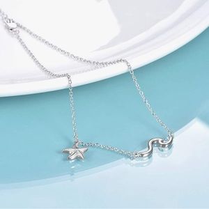 NEW POPKIMI Anklet for Women Cute Starfish Anklet S925 Sterling Silver Anklet
